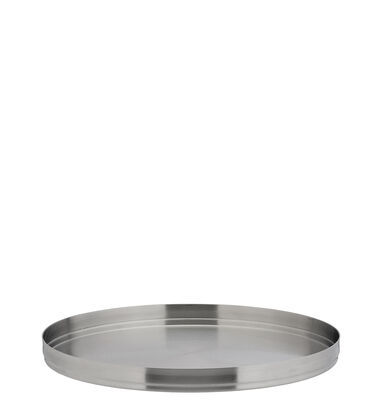 Brushed Stainless Steel Round Plate 9Inch (23cm)