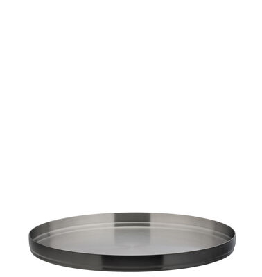 Brushed Black Round Plate 9Inch (23cm)