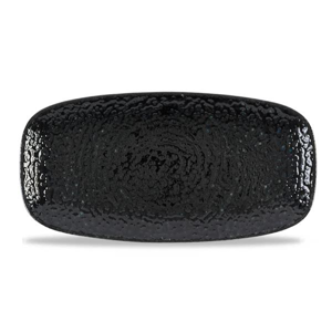 Homespun Chroma Black Chefs Oblong Plate 10.6InchX5Inch