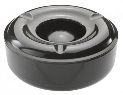 Ashtray Windproof Melamine Black