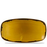 Dudson Harvest Mustard  Chefs Oblong Plate 11 3/4X6"