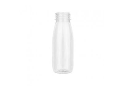 Juice Bottle PET Round Clear 250ml 34mm