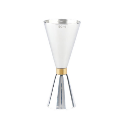 Jigger Slim Banded Stainless Steel 25/50ml