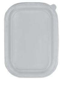 PET Lid for Salad Bowl Rectangular Kraft 500/750/1000ml x300
