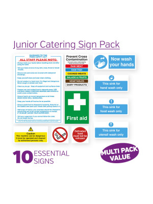 Junior Catering Starter Sign Pack (10 Pack)