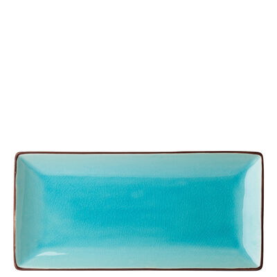 Soho Aqua Rectangular Plate (30 x 14cm)