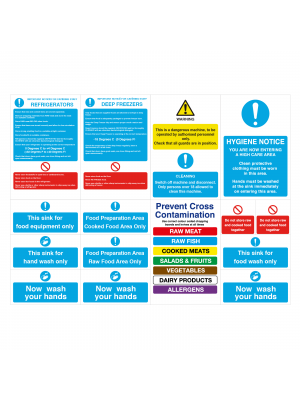 Kitchen Sign Essential Sign Pack x12
