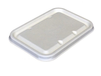 Lid for Bagasse Tray Rectangular White 650ml x500
