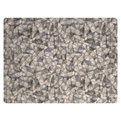 Modern Twist Hatch Black Grey Silicone Placemat 30.5 x 40.6cm (12 x 16Inch)