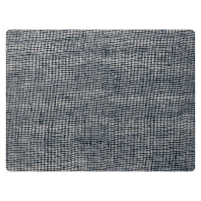 Modern Twist Linen Denim Blue Silicone Placemat 30.5 x 40.6cm (12 x 16Inch)