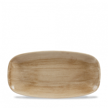 Churchill Stonecast Patina Antique Taupe Oblong Chefs Plate 13 1/2Inch X 9 1/4Inch