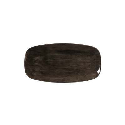 Churchill Stonecast Patina Iron Black Chefs Oblong Plate 13 7/8X7 3/8"