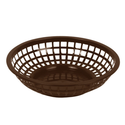 Fast Food Basket Round Brown 203mm x12