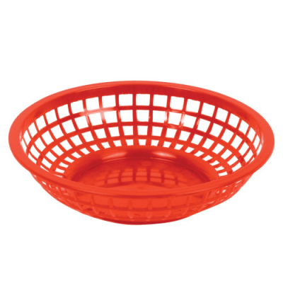 Fast Food Basket Round Red 203mm x12