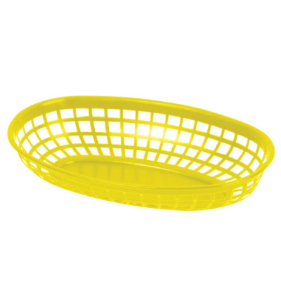 Fast Food Basket Oblong Yellow 238mm x12