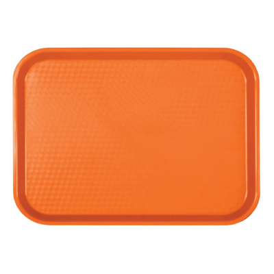 Fast Food Tray Polypropylene Orange 13.5x10.5Inch/345x265mm