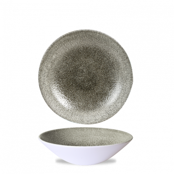 Churchill Super Vit Raku Quartz Black Evolve Deep Coupe Bowl 7 1/2Inch
