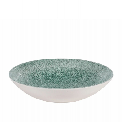 Churchill Raku Jade Green Evolve Coupe Bowl 9.75Inch