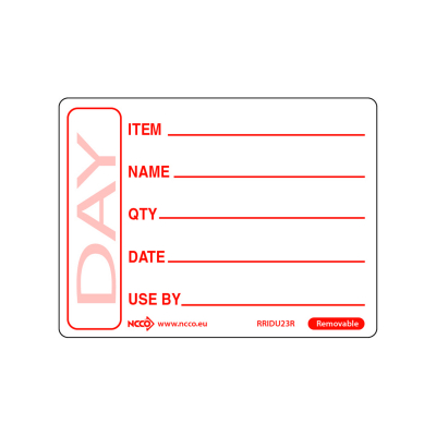 Day Labels 65x50mm x500