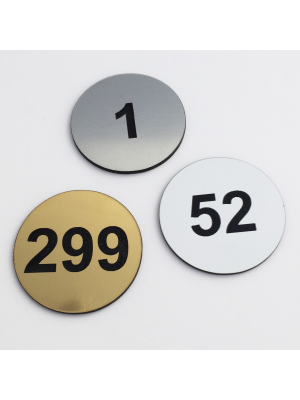 Table Number Gold Circle Self Adhesive