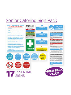 Senior Catering Starter Sign Pack (17 Pack)