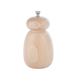 5Inch Natural Rubber Wood Pepper Mill