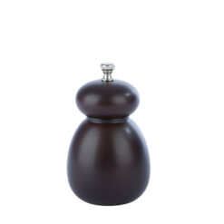 4" Brown Rubber Wood Pepper Mill