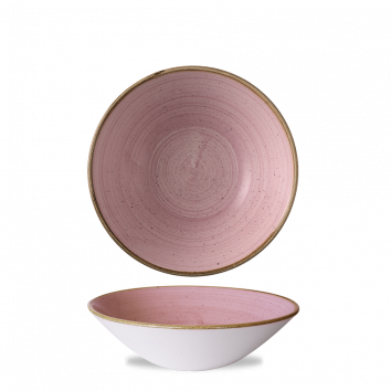 Churchill Super Vit Stonecast Petal Pink Evolve Deep Coupe Bowl 7 1/2Inch