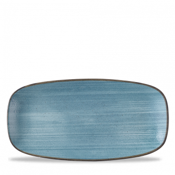 Churchill Super Vit Stonecast Raw Teal  Chefs Oblong Plate 11 3/4X6Inch
