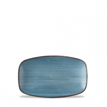 Churchill Super Vit Stonecast Raw Teal Oblong Chefs Plate 7 4/5 X  4 3/4Inch