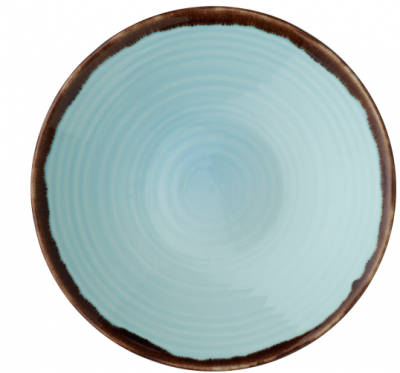 Dudson Harvest Turquoise  Organic Coupe Bowl 9.6"