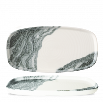 Churchill Super Vit Tide Black Oblong Chefs Plates 11 5/8X5 7/8"