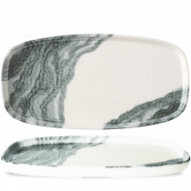 Churchill Super Vit Tide Black Oblong Chefs Plates 12 5/8X7 1/4Inch