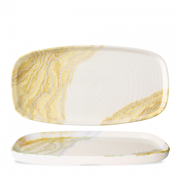 Churchill Super Vit Tide Gold Oblong Chefs Plates 11 5/8X5 7/8"