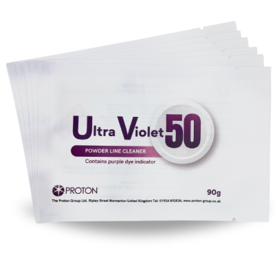 Proton Ultra Violet 50 Powder Line Clear (Fortnightly Clean) 6x90g