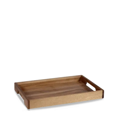 Churchill Wood  Solid Base Handled Tray 10 1/5InchX15 3/5Inch