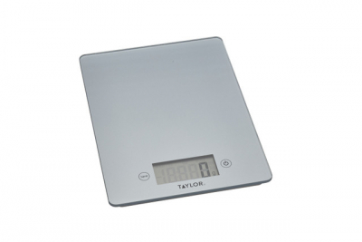 Taylor Pro Glass Digital Kitchen Scales Pewter 5kg