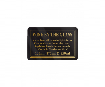 Sign Wine By The Glass 125ml-175ml-250ml 110x170