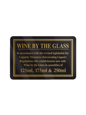 Framed Custom Print Traditional Bar Notice - Portrait 170x260mm