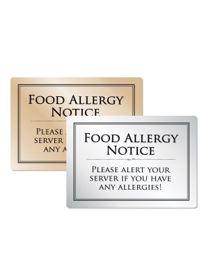Food Allergy Inform Server Notice (Silver)