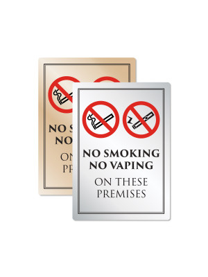 No Smoking No Vaping Notice (Silver)