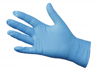 Blue Vinyl Glove Pre Powdered Large x100