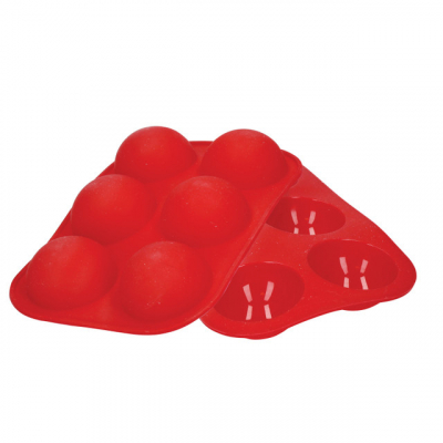 KitchenCraft Silicone Hot Chocolate 6 Bomb Mould Set (each hole 2x0.75")