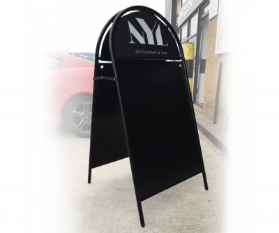 Poster Pavement Display With Header Black Frame 20x30"