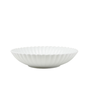 Incise Porcelain Scalloped Coupe Bowl 23cm