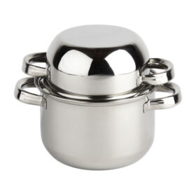 Mussel Pot with Lid Stainless Steel 20cm/8"