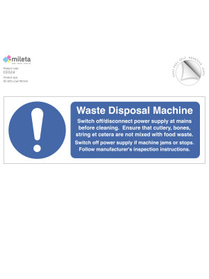 Waste Disposal Machine Safety Notice.