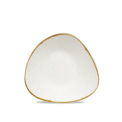 Churchill Stonecast Barley White Triangle Shallow Bowl 8 1/4InchX8 1/4Inch