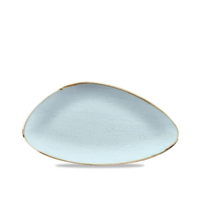 Churchill Stonecast Duck Egg Triangle Chefs Plate 12"X8"
