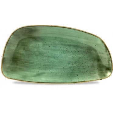 Churchill Stonecast Samphire Green Chefs Geo Plate 11 3/4X6 1/8Inch